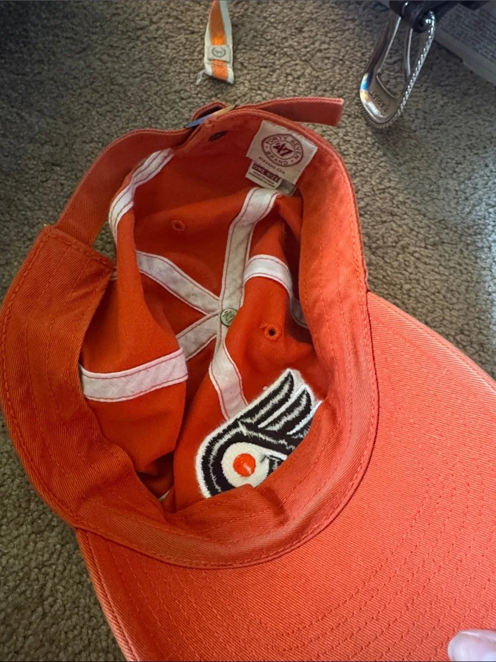Philadelphia Flyers Orange Embroidered Logo Cap